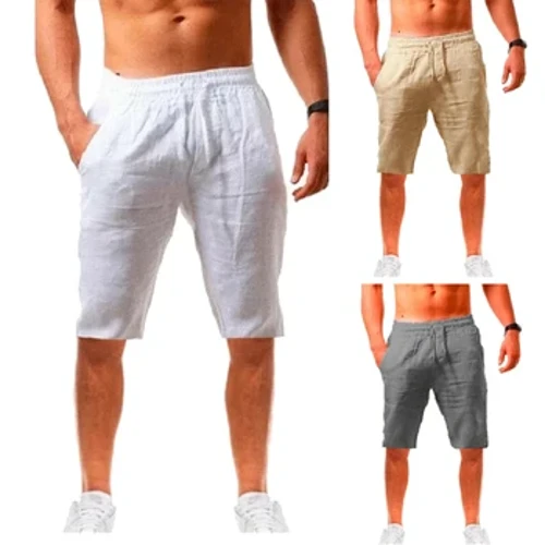 Miesten puuvillaiset pellavashortsit kesäiset hengittävät Five Points lenkkeilyhousut miesten pellava rento joustava vyötärö Fitness shortsit Streetwear