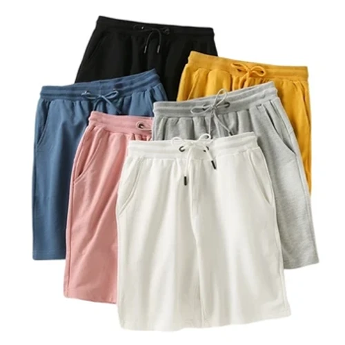 Siorts Cotwm Haf Dynion Amsugniad Chwys Lliw Solid a Panties Achlysurol Anadladwy Maint Awchus M i 5XL
