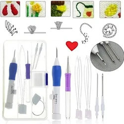 7Pcs/Box DIY Embroidery Punch Needle Kits Embroidery Pen Sets Clothes Embroidery Knitting Sewing Needle Stitching Tools Set