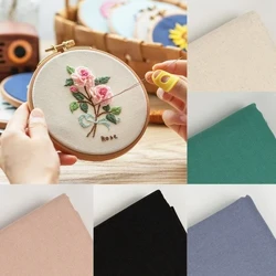 Raw Cloth Cotton Linen Solid Fabric Para sa Needle Embroidered Cross Stich Damit Para sa Embroidery Needlework Fabric Fabric Sewing Supplies
