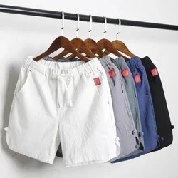 Shorts Fir Samhradh Fir Línéadaigh Cadáis Shorts Corr-Soladach Tarraingthe Compordach Bog Gearr Breathable Fireann Éadaí Sráide Móide Méid