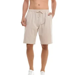 Bríste Línéadaigh Cadáis na bhFear Nua Pants Fireann Samhraidh Bríste Línéadaigh Dath Soladach Breathable Aclaíochta Éadaí sráide