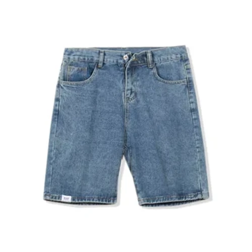 Quần Short Denim Nam Mùa Hè Màu Xanh Nam Y2k Thời Trang Hàn Quốc Mỏng Thẳng Khu Phố Quần Short Jean