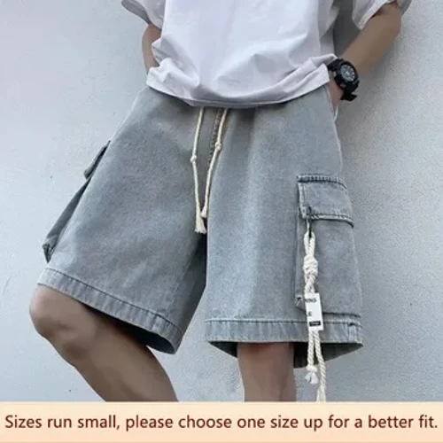 Mùa Hè Mỏng Năm Điểm Quần Short Denim Nam Phong Cách Hàn Quốc Hợp Thời Trang Lỗ Giảm Béo Đơn Giản Hợp Thời Trang Thương Hiệu Nam Năm điểm Quần