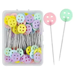 100/50Pcs Patchwork Pins  Dressmaking Pins Sewing Embroidery Tools Needle Fixed Metal Button Pins DIY Sewing Accessories
