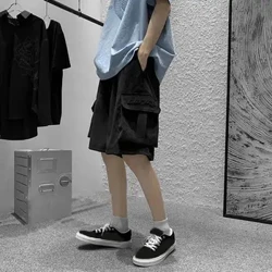 Gizonezkoen kaleko arropa galtzak retro korear Harajuku poltsikoan Denim Hip Hop zama praka laburrak Grunge Bermudak bakeroak praka laburrak Arropa