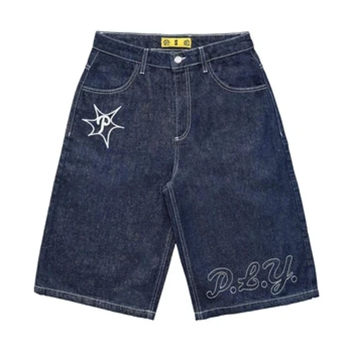 Y2k Hip Hop Vintage Loose Jorts Harajuku Streetwear Summer Punk Rock Letter Letter Embroidery Fashion Denim Shorts Nā lole kāne.