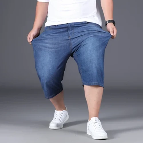Méid Mór 28-48 50 Geansaí Denim Shorts Le Samhraidh Scaoilte na bhFear Guy Sailleach Tanaí Faisean Ócáideach Fad Laonna Cúig Pants Fad