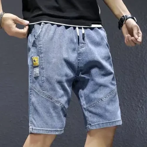 Shorts Denim Nua na bhFear Samhraidh Pants Gearr Trendy Ardchaighdeáin Mens Leagan Cóiréis d'Éadaí na bhFear Harajuku High Street 2024