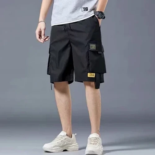 Short Cargo d'été pour hommes, pantalon ample à cinq points, pantalon de sport fonctionnel multi-poches
