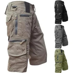 Prakak Militar Cargo Galtza Motzak Gizonezko Army Kamuflaje Tactical Joggers Galtzak Kolore Solidoa Poltsiko Anitzak Udako Galtza Motzak Kaleko arropa