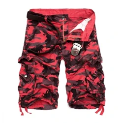 Kích Thước HOA KỲ năm 2024 Mới Ngụy Trang Rời Quần Shorts Nam Mùa Hè Mát Mẻ Camo Quân Đội Quần Ngắn Homme Quần Shorts