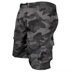 Nam Chiến Thuật Quần Short Mùa Hè Thường Chạy Bộ Quần Shorts Rời Nhiều Túi Lưng Thun Làm Việc Đi Bộ Đường Dài Áo Liền Quần Quần Ngắn