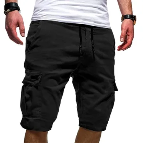 Thể Thao Giản Dị Quần Shorts Màu Trơn Thân Quần Dài Thấm Hút Mồ Hôi Cho Dây Kéo Quần Nam Lỏng Lẻo Quần Short Thể Thao Quần Short Pantalones Cortos