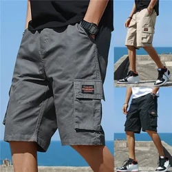 Vīriešu kravas šorti Vasaras vīriešu atpūtas īsas bikses Multi kabatas Vīriešu gadījuma taisni šorti Darba šorti Streetwear Y2k sporta bikses