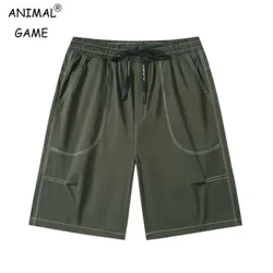 Nei Männer Liichtgewiicht Cargo Shorts Grouss Gréisst Quick Dry Gym Hosen Solid Faarf Sweatpants Working Pockets Hosen
