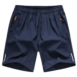 Fir Samhraidh Trá Corr Homme Oighear Síoda ​​Cool Compord Breathable Sínte caol Fit Spóirt Tirim Tapa Shorts Fireann Móide Méid 8XL