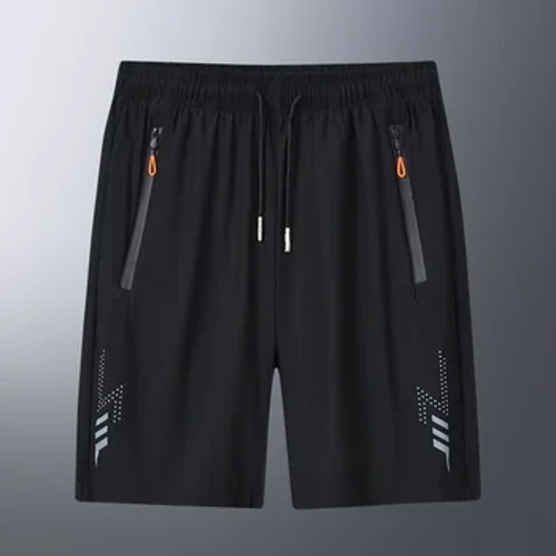 Sommer Cool Ice Silk Mænds store størrelse shorts lige 7-punkts bukser tynde hurtig-tør sport baggy 7-punkts bukser 5-punkts bukser BA
