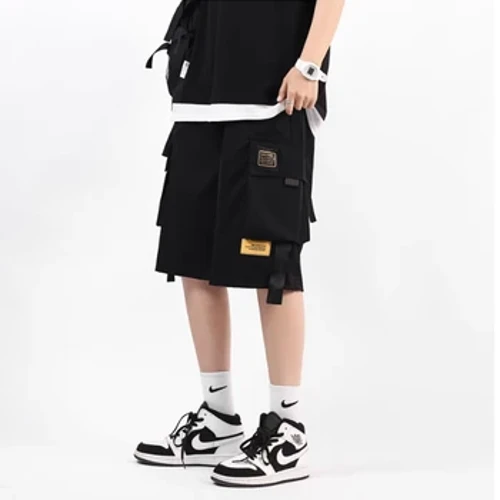 Heren zomer dunne bovenkleding trend ijssport zand casual cropped broek casual cargoshorts
