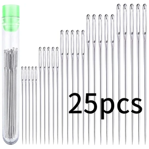 15/25 Con Kim May Hộ Gia Đình Funiversal Thép Không Gỉ Darning Tay Kim May DIY Thêu Dụng Cụ Thủ Công Phụ Kiện