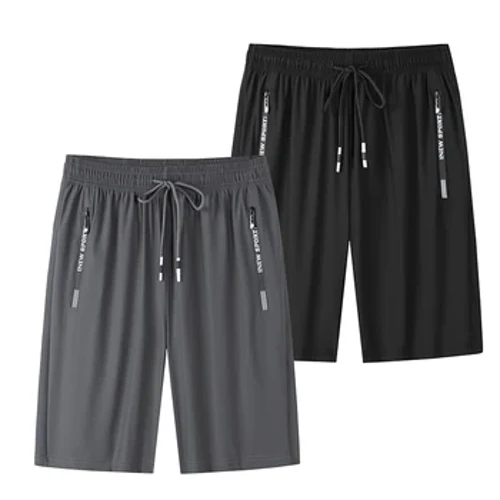 Quần short thể thao nam mùa hè,Quần áo bermuda,Quần short chạy bộ thể dục,Quần short mỏng thoáng khí bằng lụa băng,Quần short thường ngày cỡ lớn 8XL