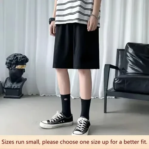 2024 Shorts Síoda ​​Oighear Ilchineálach Nua Stíl Ócáideach Spóirt na bhFear Pants Simplí Cúig Pointe Bríste Baile Cool na bhFear