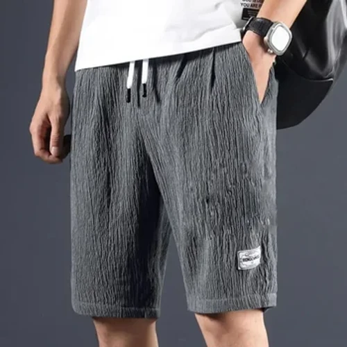 Quần short lụa băng mùa hè nam mỏng thể thao ngoài trời Quần xếp li dáng rộng ống suông thời trang hợp thời trang đi biển quần short nam