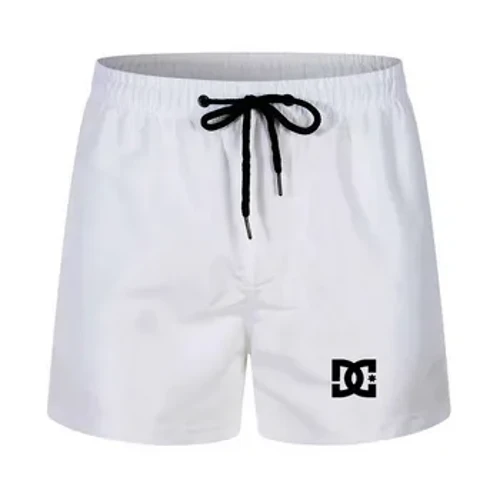 2024 Brand Newydd Dynion Pants Traeth Gwasg Elastig Llythrennu Achlysurol Wedi'i Argraffu Gwaelod Pants Silk Iâ Cwl Dynion