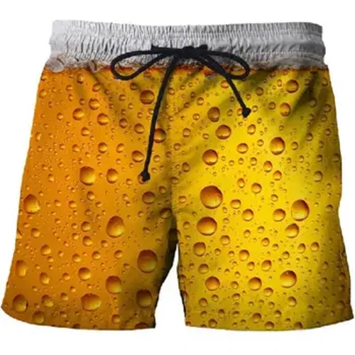 Bia Đồ Họa Quần Short Quần Nam 3D In Hình Quần Short Đi Biển Mùa Hè Lướt Bơi Thân Hawaii Kỳ Nghỉ Đồ Bơi Băng Quần Short