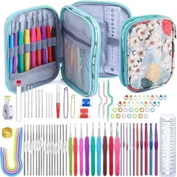 BUDDUR Crochet Hooks Kit dengan Jarum Rajut dan Jahitan Ripper untuk Kain Tenun DIY Kerajinan Tangan Aksesoris Set Alat