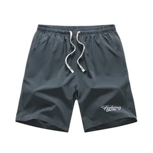 Nytt mode för män Ice Silk Shorts Sommar Tunn Sektion Lös löpning Sport Strandbyxor Snabbtorkande fritid Fem-minuters byxor