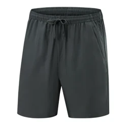 【M-9XL】 Stora herrshorts med dragkedjefickor, sportshorts, snabbtorkande, andningsbart issilke, löpning, tunna träningsbyxor