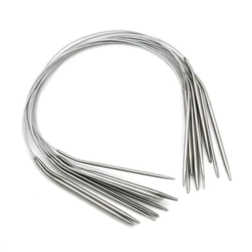1,6–4,8 mm nerūsējošā tērauda apļveida adāmadatas tamboradatas adīšanai, aušanas adatas, amatniecības instrumenti, garums 43–120 cm