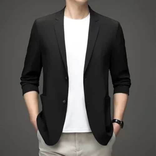 I-Sun Protection Clothing Men 2023 I-Ice Silk Entsha Engasindi I-Spring ne-Summer Thin Mens Blazer Jacket Smart Casual Male Suit Coat