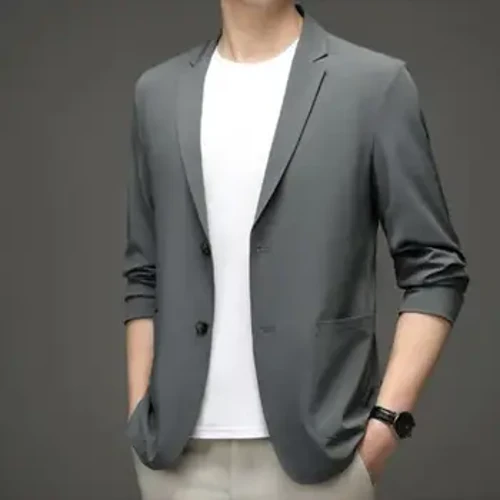 Schéin Männer Business Mantel Soft Männer Kostüm Jacket Slim Fit Plus Gréisst Business Trip Sonneschutz Kostüm Jacket Pendelen