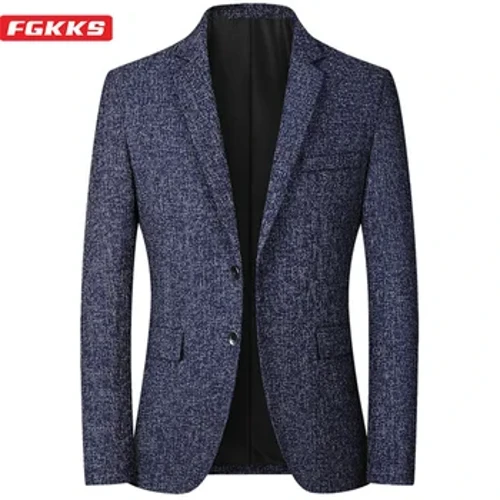 FGKKS 2023 İlkbahar Sonbahar Blazers Erkekler Moda Ince Rahat Iş Yakışıklı Takım Elbise Marka erkek Blazers Tops