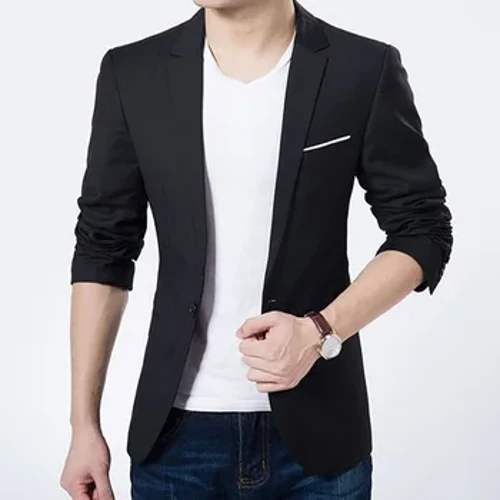 Veste costume manteau hommes formel décontracté mélanges de coton affaires blazer vêtements d'extérieur léger élégant ajustement nouveau approprié