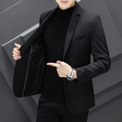 Bagong Spring at Autumn Season Plus Cotton Thickened Two-button Men's Suit Casual Coat Korean Version ng Trend Men's Suit