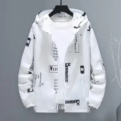 Jaket Kasual Gaya Lengan Panjang Jaket Jaket Tahan Angin Saben Dina Musim Panas Mantel Ultra Tipis