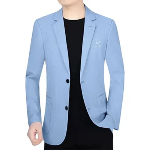 Erkekler Bahar tötänleýin kostýumlary Blazer Erkek Işewürligi Inçe Fit Inçe Kostýum Palto Täze Moda Erkek Gaty Blazer Jeket Erkek eşikleri 4X