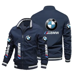 2023 Nya BMW Herrkläder BMW Logotyptryck Motorcykeljacka Vindjacka Harajuku Casual Oversized Herr Bikerjacka Sportkläder