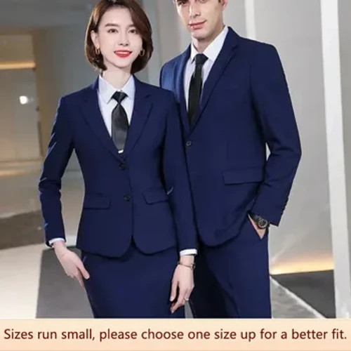 Bộ vest nam phong cách phương Tây màu xanh đậm dành cho nhân viên kinh doanh bất động sản Công chức Quần áo bảo hộ lao động chuyên nghiệp dành cho nam giới tại các đơn vị kinh doanh