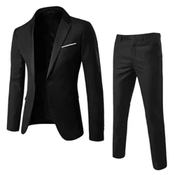 Sự Nghiệp Người Phù Hợp Với Áo Khoác Bộ Cổ Bẻ Slim Áo Blazer Nam Trang Phục Thu Đông Hàn Quốc Chắc Chắn Thanh Lịch Sự Nghiệp Cưới Nam bộ Trang Phục
