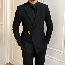 Phong Cách Anh Quốc Màu Đen Phù Hợp Với Áo Khoác Nam Thanh Lịch Quý Ông Phong Cách Doanh Nhân Chuyên Nghiệp Form Đầm Suông Body Một Đôi