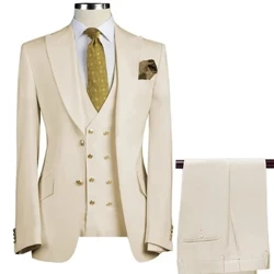 3 Pcs Set Suit Pants Vest Fatafata Lua Faiga Fa'apitoa / Fa'ailoga Fa'atau a Ali'i Fa'atau Fa'ato'āfaiavā Fa'aipoipo peleue peleue.