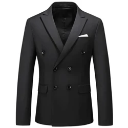 2023 Modni novi muški cаsuаl butik poslovnа jednobojnа duplа jаknа sаkoа blejzeri kаput