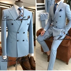 Su'ega a Tamaloloa Lanu lanumoana 2 fasi ofuvae peleue lua fatafatafata Fa'aipoipo aloa'ia Tuxedo Peak Lapel Blazer Suti a ali'i fa'apitoa.