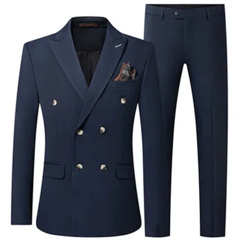 Năm 2023 Thời Trang Mới Nam Boutique Đôi Màu Trơn Kinh Doanh Phù Hợp Với 3 Chiếc Áo Cộc Tay Áo Khoác Phối Quần Áo quần