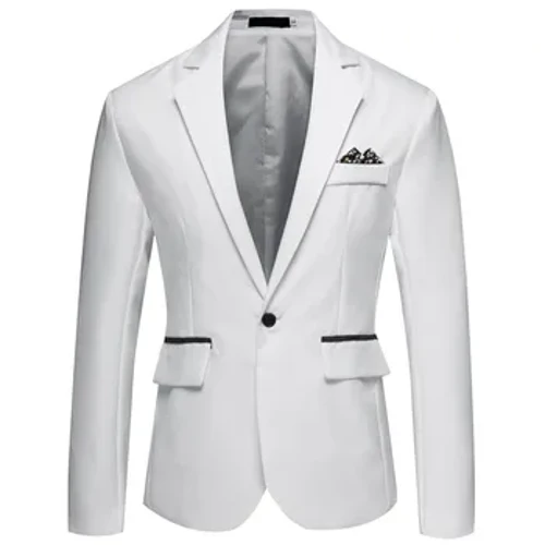 Business Slim Fit Single Düğmeleri Ceket Erkekler İnce Fit Sıradan Moda Düğün Damat Smokin Blazer Katlar Parti Düğün Takım