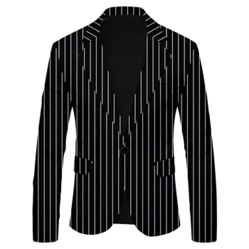2024 Nye stripete bølgepapptrykk Uformelle dressjakker Britisk fasjonable Street Slimming Fit Dresskåper Blazere for menn